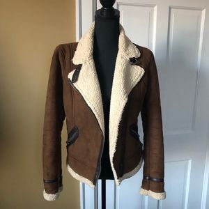 Zara Lined Moto Jacket with Bucket Detail